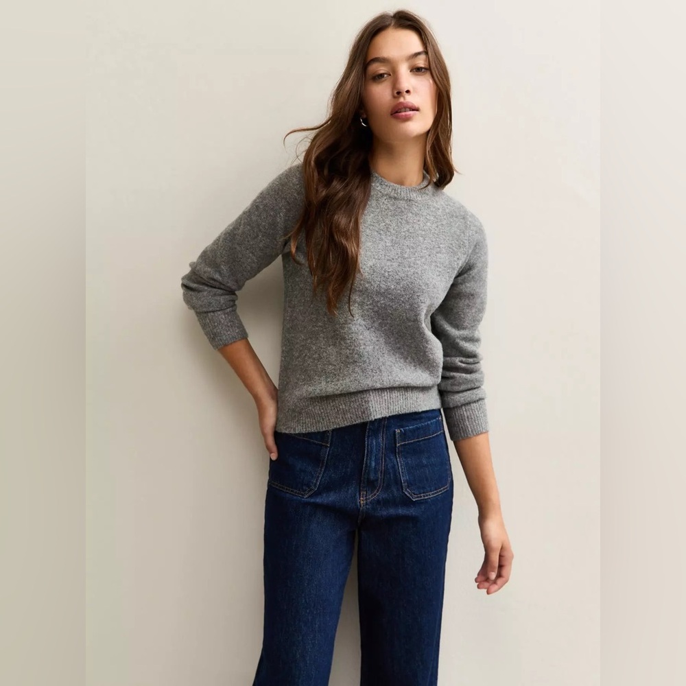 NWT New Look Petite Sparkle knit sweater in charcoal, SP